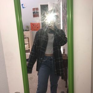Oversized grungy flannel
